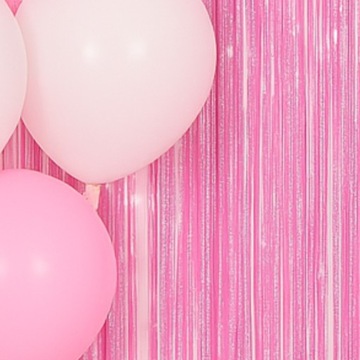 Kurtyna Dekoracyjna Zasłona Różowa holograficzna 200 cmx100 cm ścianka