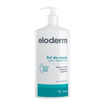 Eloderm, żel do mycia ciała i włosów, 400 ml