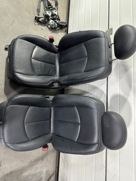 Mercedes Benz E klasa w211 Fotele skórzane skóra tapicerka czarna kombi