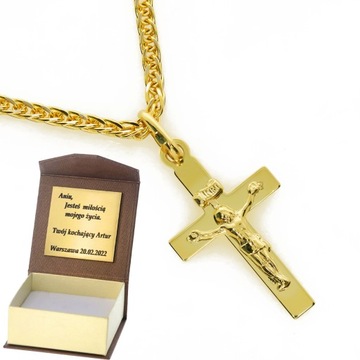 Złoty krzyżyk z wizerunkiem Jezusa Próby 585 gr.