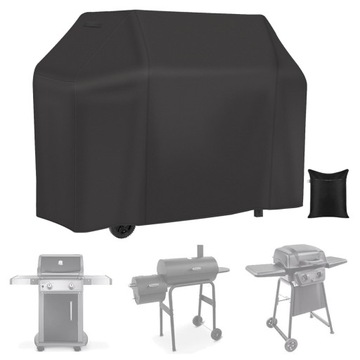КРЫШКА ДЛЯ ГРИЛЯ ВОДОНЕПРОНИЦАЕМАЯ 145Х61Х117СМ ВЕТРОЗАЩИТНАЯ ЧЕРНАЯ