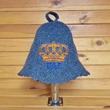 ШАПКА ВОЙЛОЧНАЯ ДЛЯ САУНЫ, СЕРАЯ, УНИВЕРСАЛЬНАЯ ДЛЯ САУНЫ