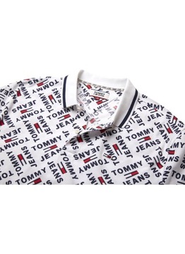 TOMMY HILFIGER KOSZULKA POLO LOGO ALLOVER PRINT XL