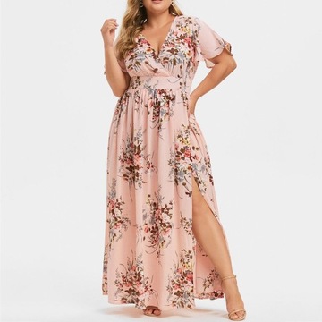 Zwiewna sukienka w kwiaty PLUS SIZE