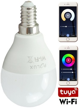 inteligentna żarówka WiFi polux tuya RGB + Biała