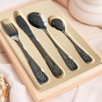 НАБОР столовых приборов в коробке в подарок на Крещение.