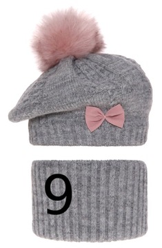 БЕРЕТ ШАПКА И ЮБКА КОМПЛЕКТ ДЕВОЧКИ ЗИМА 52-54см 3-6л цвета