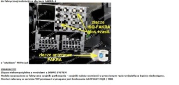 Разъем для новой магнитолы VW MIB MQB, старая модель 50258