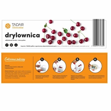 DRYLOWNICA DO WIŚNI CZEREŚNI pojemnik do pestek ŁATWE SPRZĄTANIE Tadar
