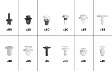 НАБОР АВТОМОБИЛЬНЫХ ЗАЖИМОВ PEUGEOT 345 шт. NEO