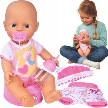 LALKA BOBAS NEW BORN BABY SIKA PIJE 30 CM UBRANKA