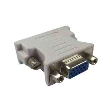 Adapter DVI-I (24+5) na VGA (D-SUB) Biały