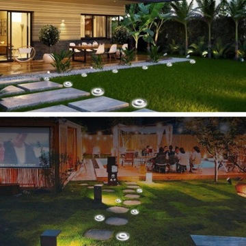 6x СОЛНЕЧНЫЙ НАЗЕМНЫЙ ФОНАРЬ 16 СВЕТОДИОДНЫХ СВЕТЯЩИХСЯ ДИСКОВЫХ САДОВ