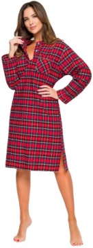 ЖЕНСКАЯ НОЧНАЯ РУБАШКА ИЗ ХЛОПКОВОЙ ФЛАНЕЛИ XL