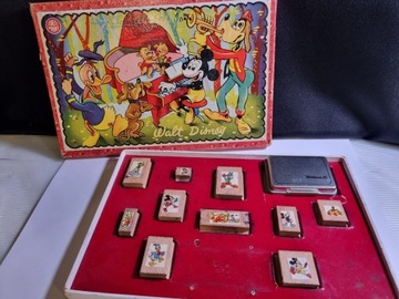 Unikalny Retro zestaw pieczątek Walt Disney S.A.I. z lat 40. XX wieku,