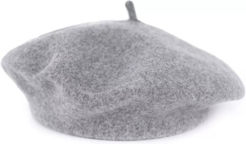 BERET DAMSKI FRANCUSKI WEŁNIANY Z ANTENKĄ PREMIUM