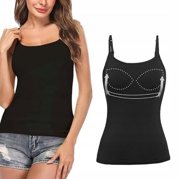 ТОП женский со встроенным бюстгальтером, черный
