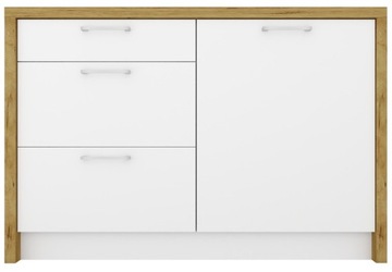 Wyspa kuchenna z szafkami z szufladami i półką 127x80x86 BIAŁY/ARTISAN