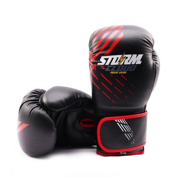 StormCloud Rękawice bokserskie dla dzieci Lynx czarno-czerwone 6oz
