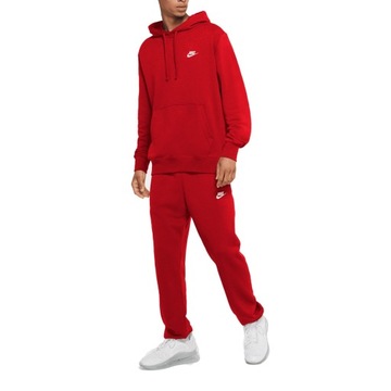Nike czerwony męski komplet dresowy sportowy bluza spodnie regular fit M