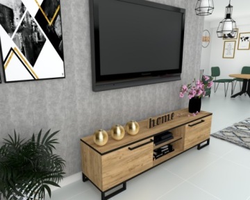 Szafka RTV Komoda Półka Stojąca Dąb Craft 160 cm