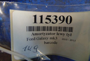 FORD GALAXY III TLUMIČ LEVÝ ZADNÍ