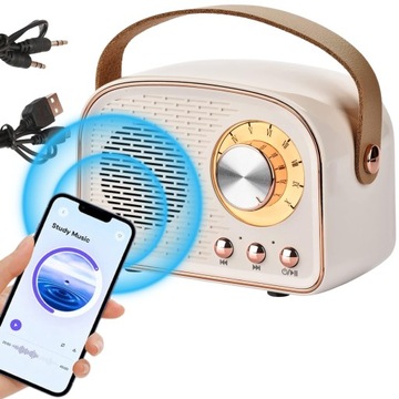 БЕСПРОВОДНОЙ ДИНАМИК BLUETOOTH ПОРТАТИВНЫЙ FM-РАДИО USB MP3 КУХОННЫЙ РЕТРО