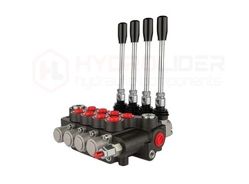Rozdzielacz hydrauliczny 4 sekcyjny 50L 4P80 + przyłącza 22/18 Hydrolider