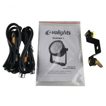 EVOLIGHTS GLACIER 7 LED PAR 7x10W RGBWA-UV IP65 oświetlenie zewnętrzne