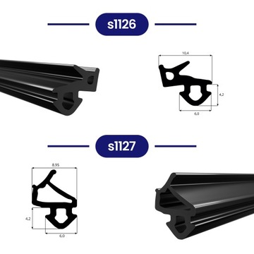 Уплотнитель оконный Уплотнители окон ПВХ Черный PANORAMA S-232 100м