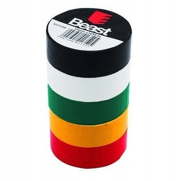 Taśma Izolacyjna Kolorowa 19 mm x 10 m 5 rolek