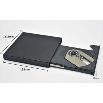 ВНЕШНИЙ ДИСКОВОД ИНТЕРФЕЙС USB 2.0 ПОРТАТИВНЫЙ ОПТИЧЕСКИЙ CD-RW ПРИВОД