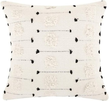 POSZEWKA NA PODUSZKĘ JAŚKA BOHO DEKORACYJNA TKANA BEŻOWA SZYDEŁKOWA 45X45CM