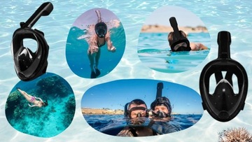 ПОЛНОЛИЦЕВАЯ МАСКА ДЛЯ СНОРКЛИНГА S/M ПОЛНОЛИЦЕВАЯ СКЛАДНАЯ ВОДА