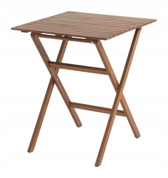 STOLIK SKŁADANY DREWNIANY BALKONOWY TARASOWY OGRODOWY PATIO SOLIDNY 62X62