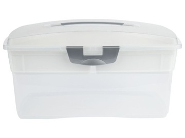 POJEMNIK DO PRZECHOWYWANIA AKCESORIÓW DO SZYCIA Z POKRYWKĄ I UCHWYTEM