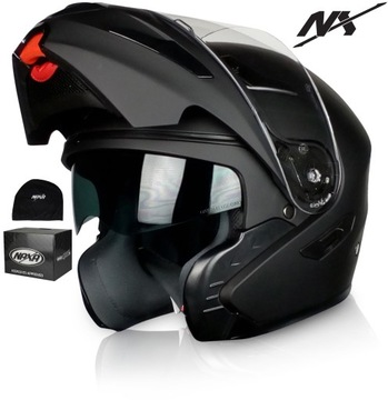 NAXA KASK MOTOCYKLOWY SZCZĘKOWY FO6 r.M + BLENDA PODNOSZONA SZCZĘKA