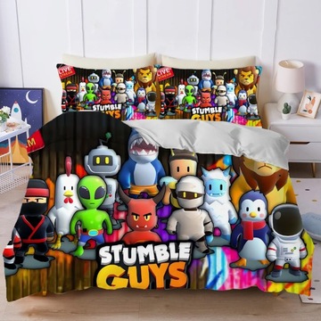 KOMPLET POŚCIELI 3D 140x200 STUMBLE GUYS 3CZ.
