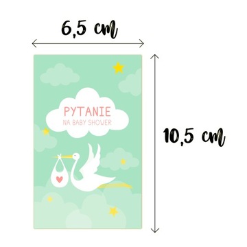 Скретч-карты FUN for Baby Shower с вопросами, 21 шт., аист