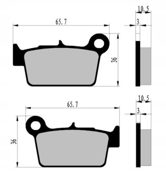 ЗАДНИЕ ТОРМОЗНЫЕ КОЛОДКИ YAMAHA WR 250 R 08-16 FA367