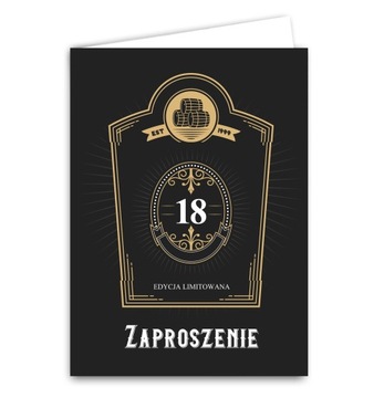 Zaproszenia 18 Urodziny Osiemnastkę Pakiet 10 szt.