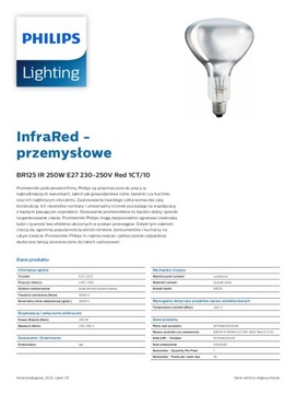 Philips красная нагревательная лампа 250 Вт.