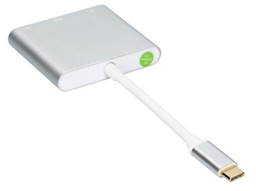 АДАПТЕР USB C HDMI+USB 3.0+PD 4K-ХАБ MacBook 3-в-1