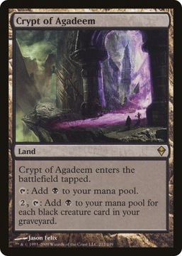 MTG Crypt of Agadeem (ZEN) - stan EX