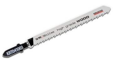 Brzeszczot nożyk do wyrzynarki 10 TPI DREWNO 100x2,5mm 2szt