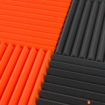 АКУСТИЧЕСКАЯ ПЕНА АКУСТИЧЕСКИЕ ПАНЕЛИ ОРАНЖЕВЫЙ КЛИН Треугольное подавление эха