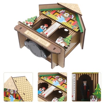 Измеритель влажности для помещений с солнечным дождем, деревянный