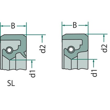 Кольцо Ursus C-330 с двойной кромкой A25x42x10D Simmer