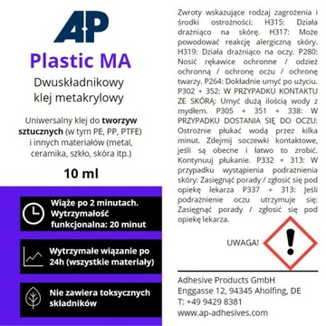 Super mocny klej do tworzyw sztucznych PE PP PTFE