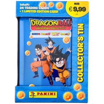 Puszka Dragon Ball Universal Karty Panini 3 Saszetki + Limited Edition